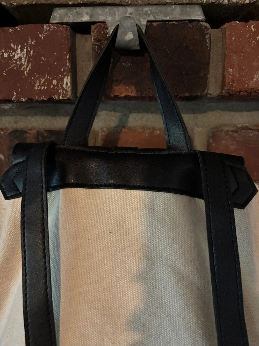Deux Lux Demi Two-Tone Cream and Black Mini Backpack
